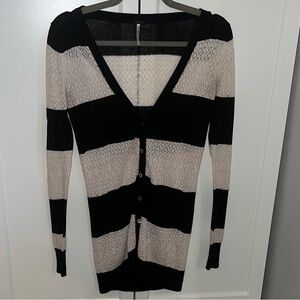 Poof! Black and White Patterned Cardigan